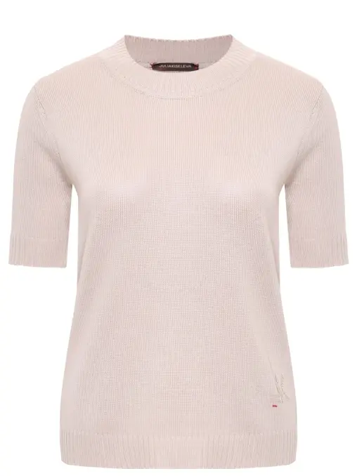 Футболка BAZE из хлопка с шелком JULIAKISELEVA