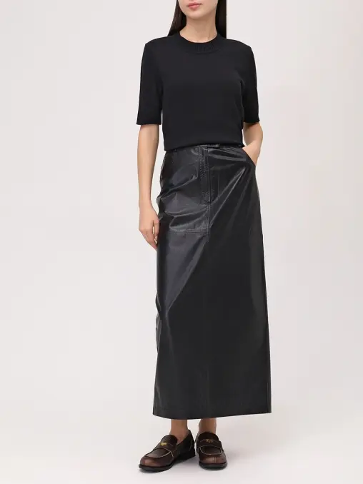 Футболка BAZE из хлопка с шелком JULIAKISELEVA