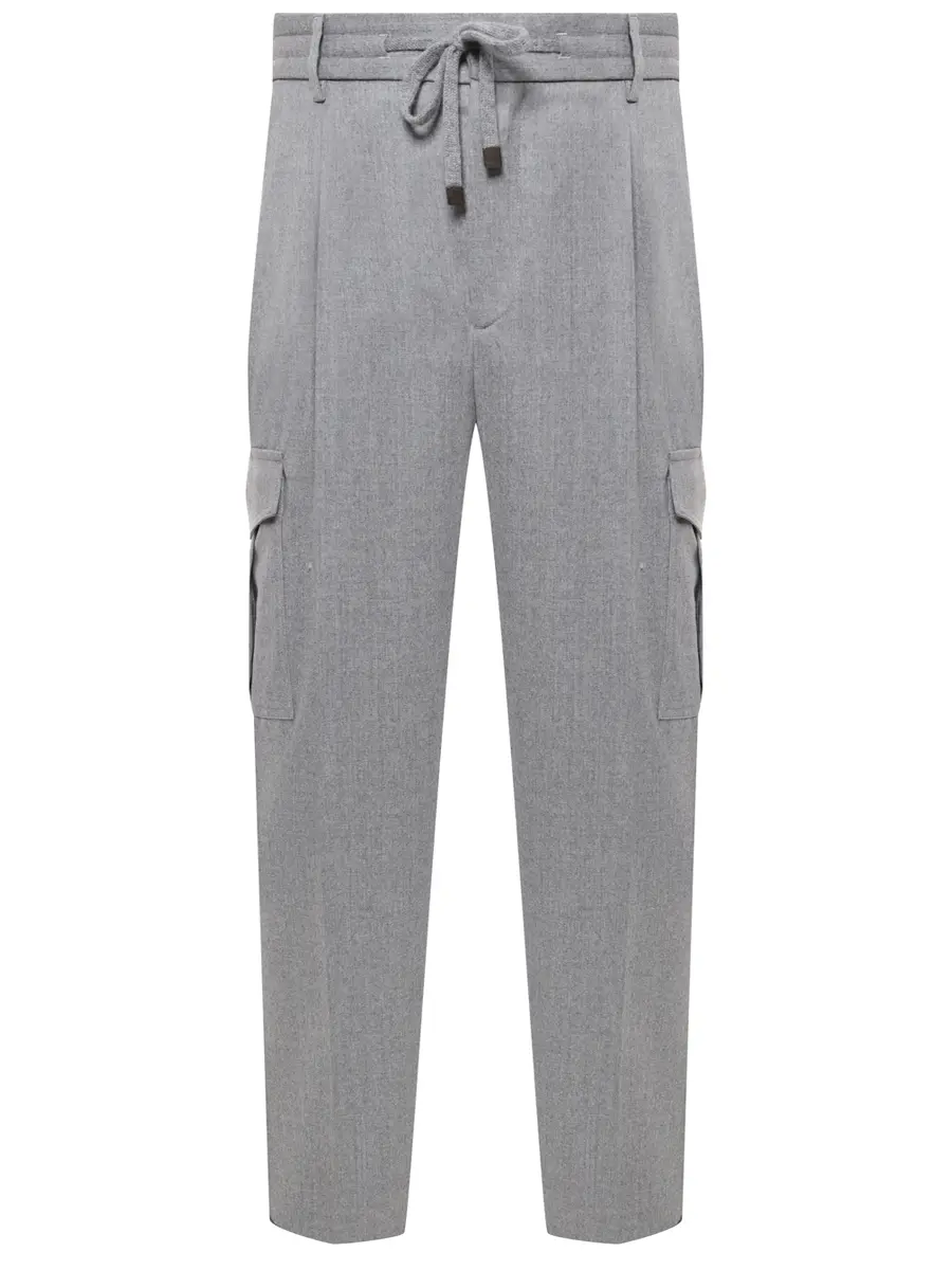 Брюки-карго шерстяные