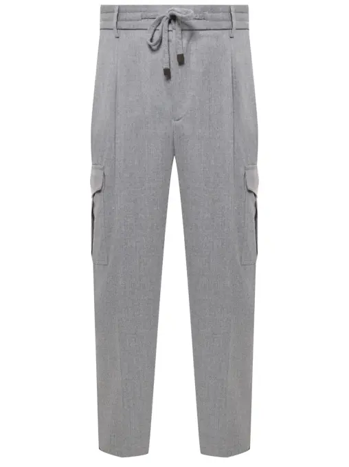 Брюки-карго шерстяные PESERICO