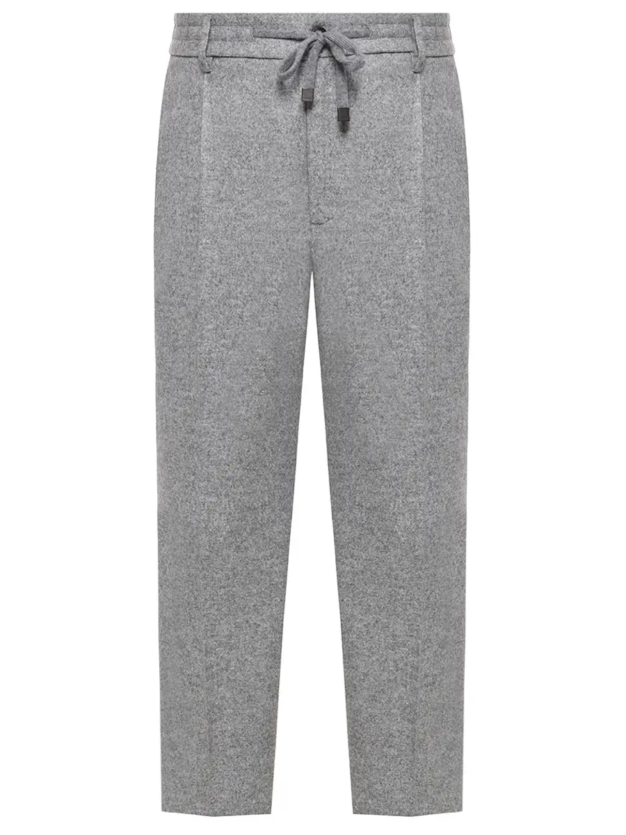 Брюки из шерсти и шелка
