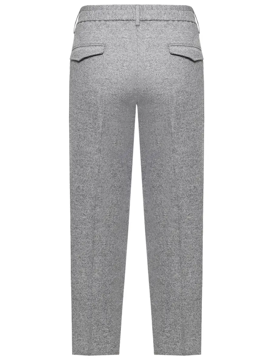 Брюки из шерсти и шелка