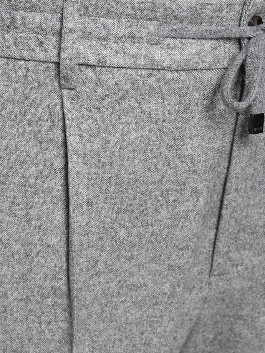 Брюки из шерсти и шелка