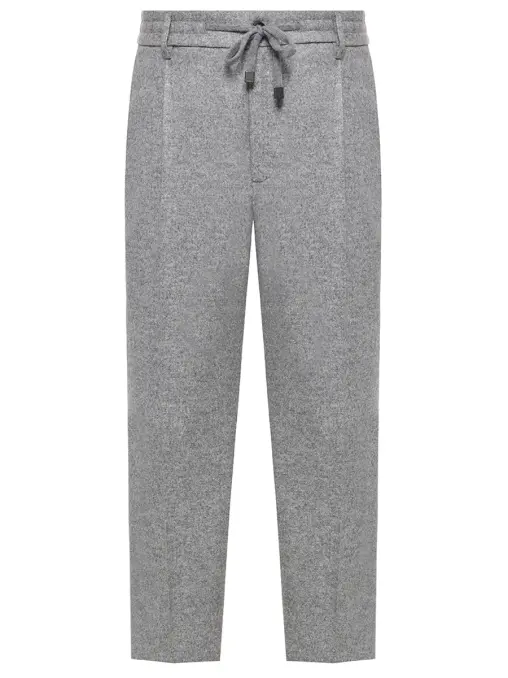 Брюки из шерсти и шелка PESERICO