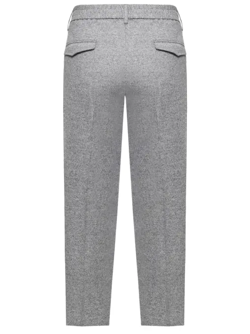 Брюки из шерсти и шелка PESERICO