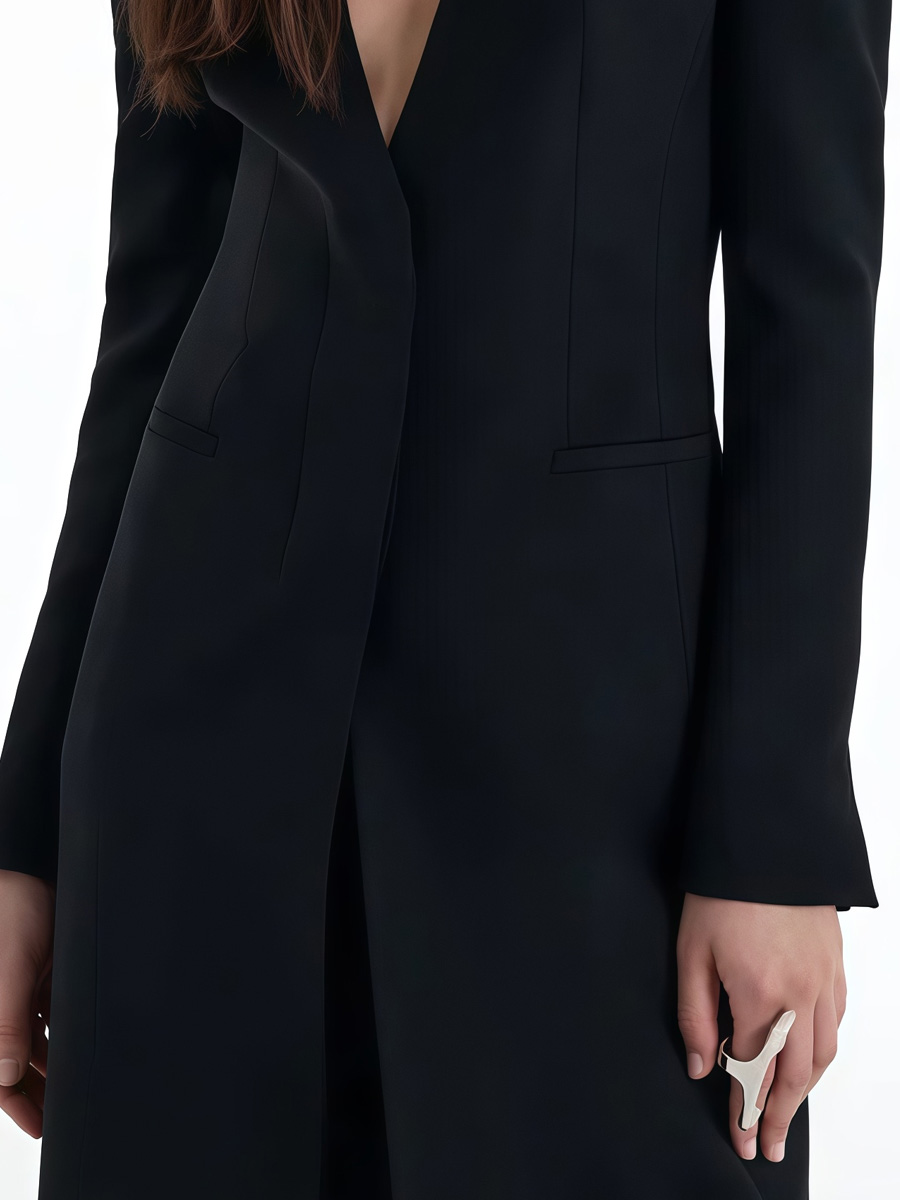 Платье-пиджак однотонное