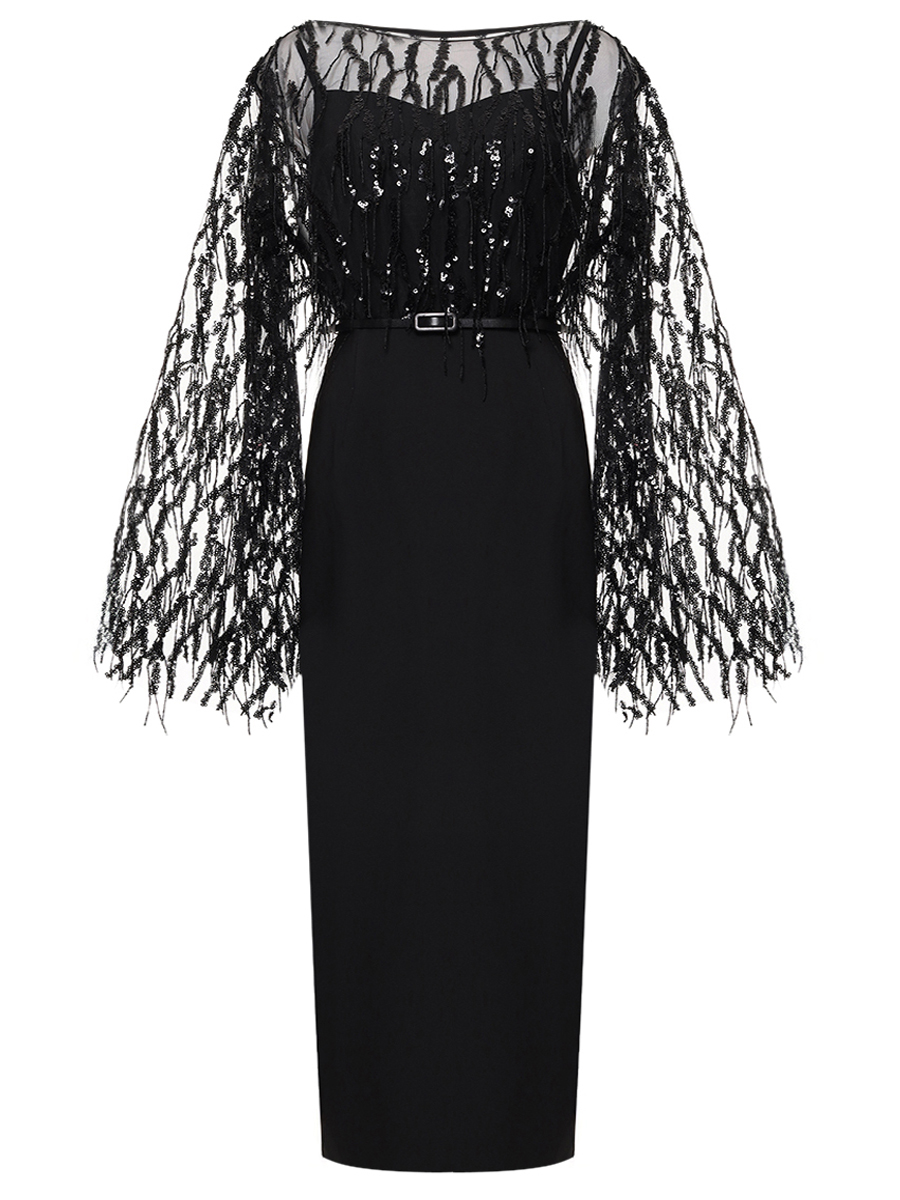 Платье однотонное