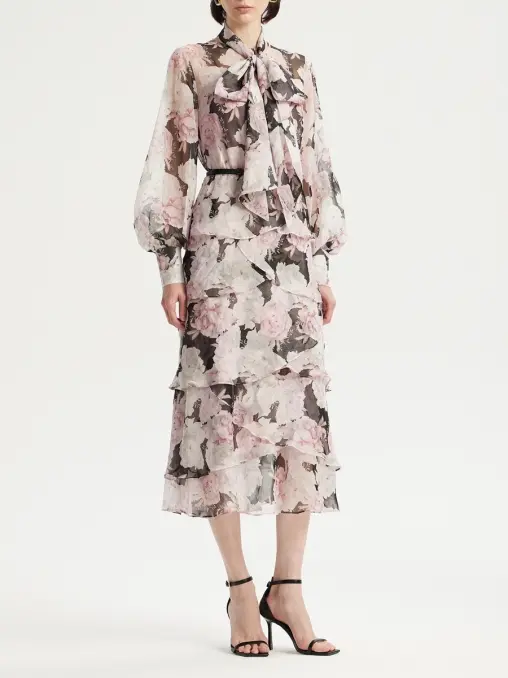 Платье с принтом EMILIA DELL'ORO