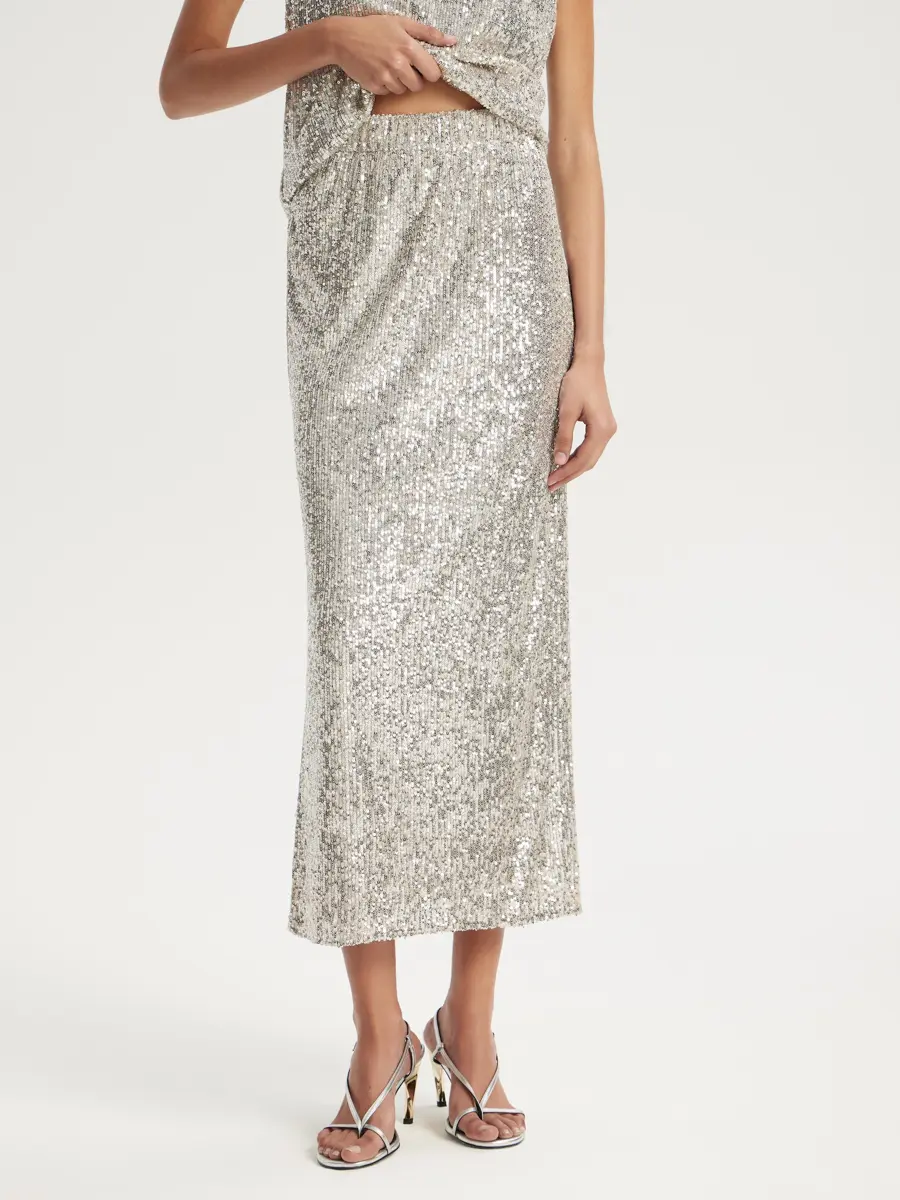 Юбка с пайетками
