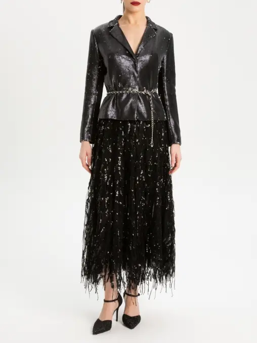 Пиджак с пайетками EMILIA DELL'ORO