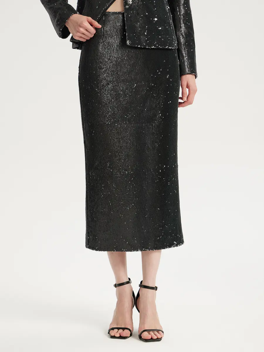 Юбка с пайетками