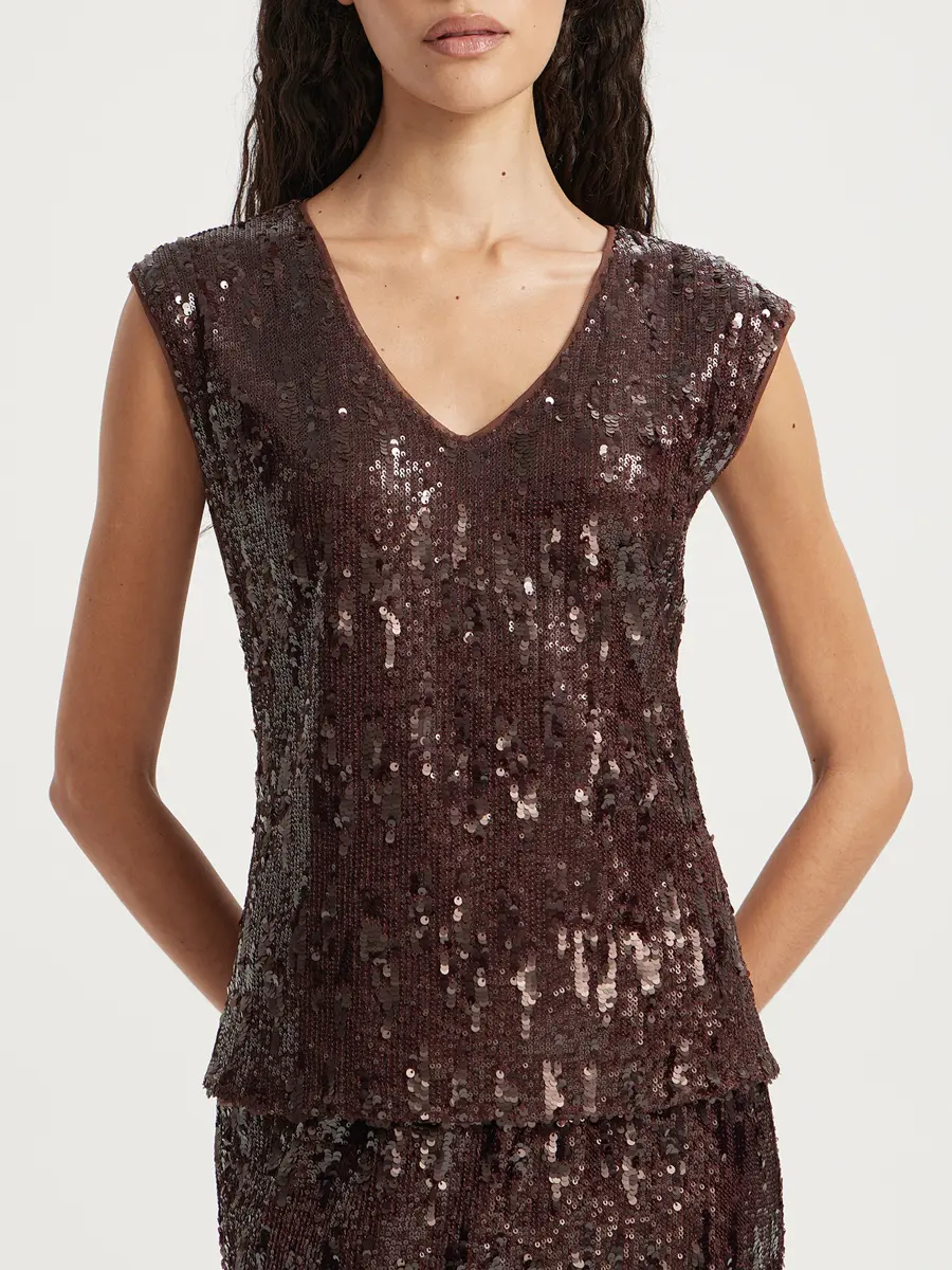 Топ с пайетками