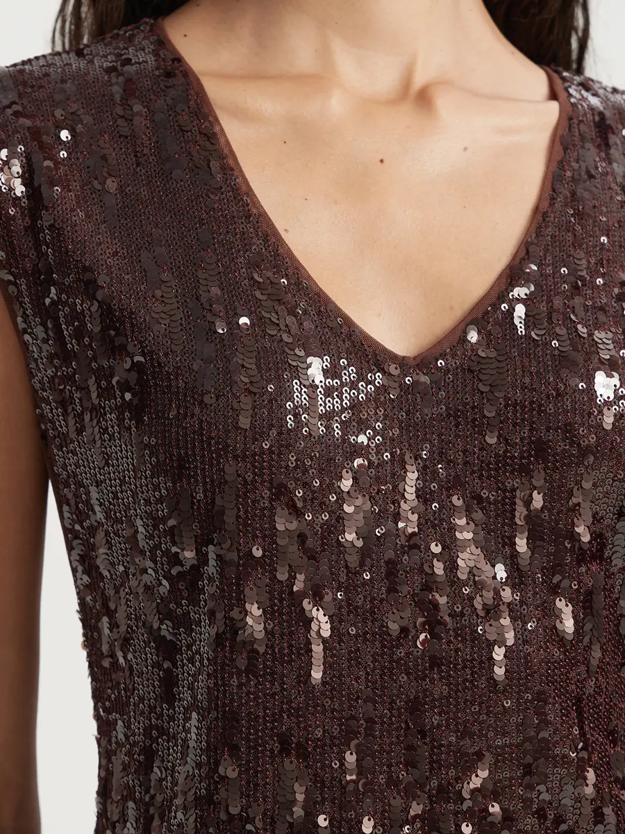 Топ с пайетками