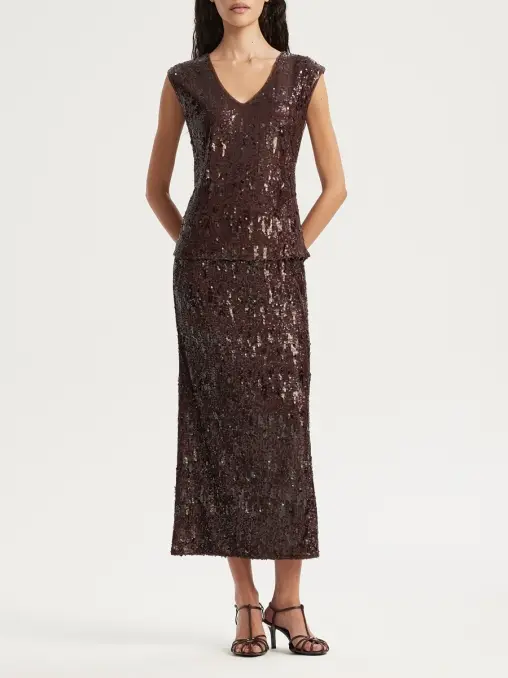 Топ с пайетками EMILIA DELL'ORO