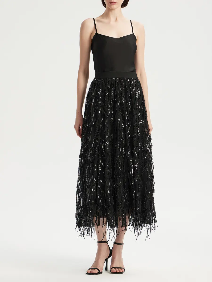 Юбка с пайетками