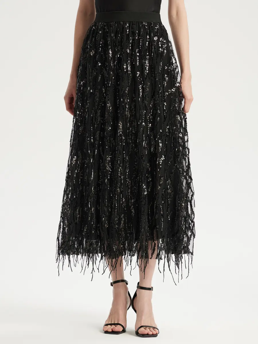 Юбка с пайетками