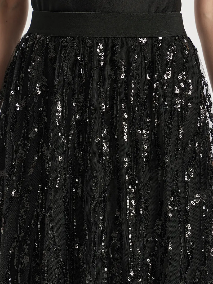 Юбка с пайетками