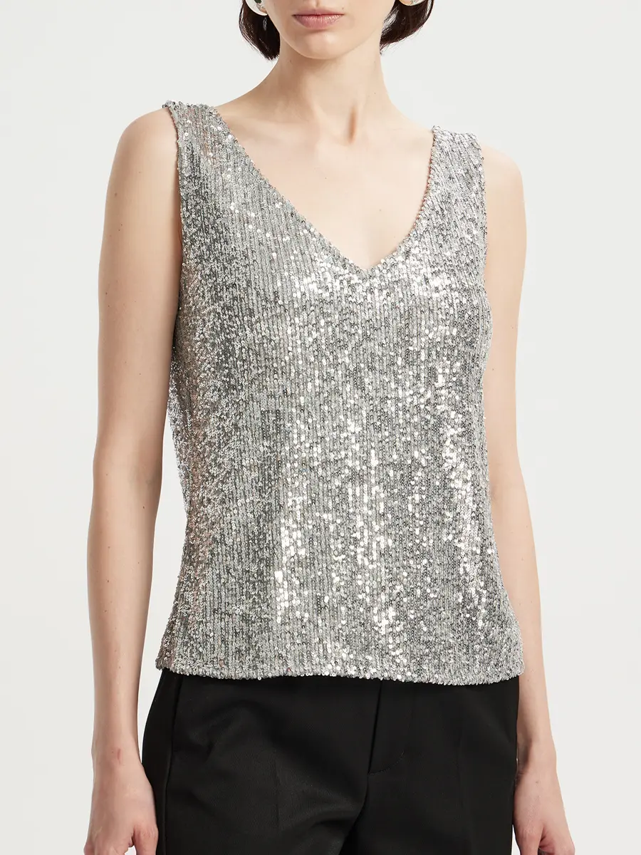 Топ с пайетками