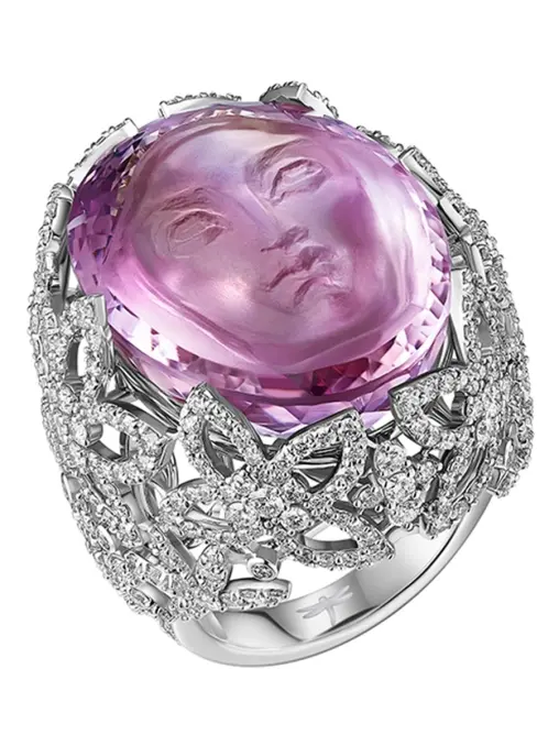 Кольцо лик девы с аметрином NATASHA LIBELLE