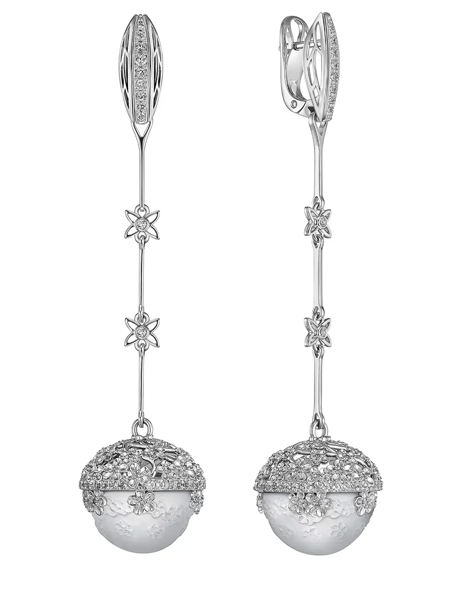 Серьги Фиалковый шепот с кварцем