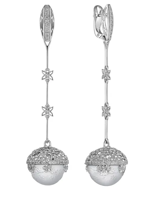 Серьги Фиалковый шепот с кварцем NATASHA LIBELLE