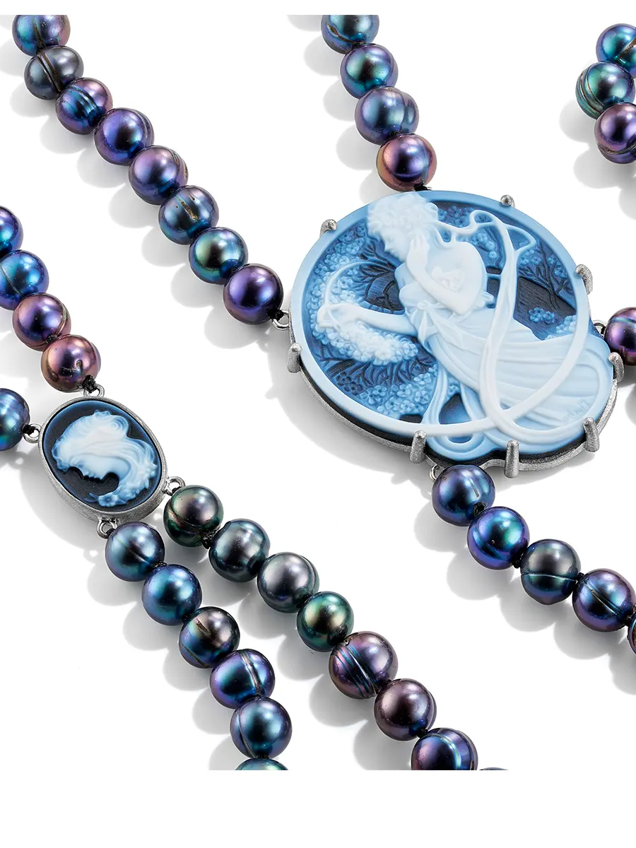 Бодичейн жемчуг с агатом