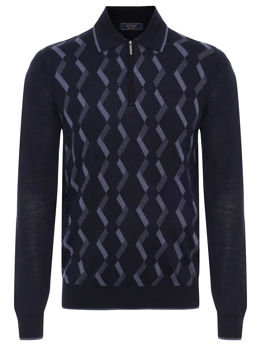 Поло из тенселя и шерсти