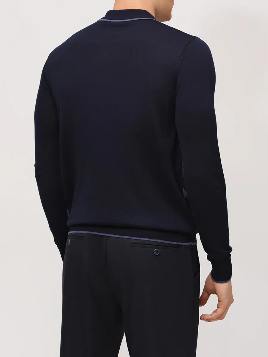 Поло из тенселя и шерсти