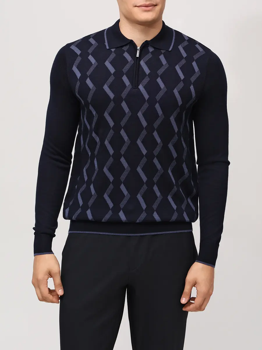 Поло из тенселя и шерсти