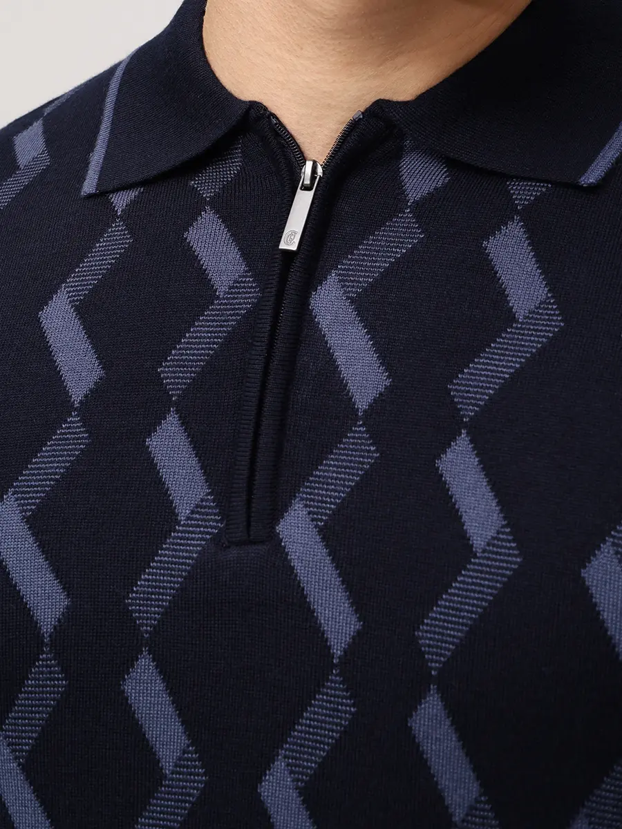 Поло из тенселя и шерсти