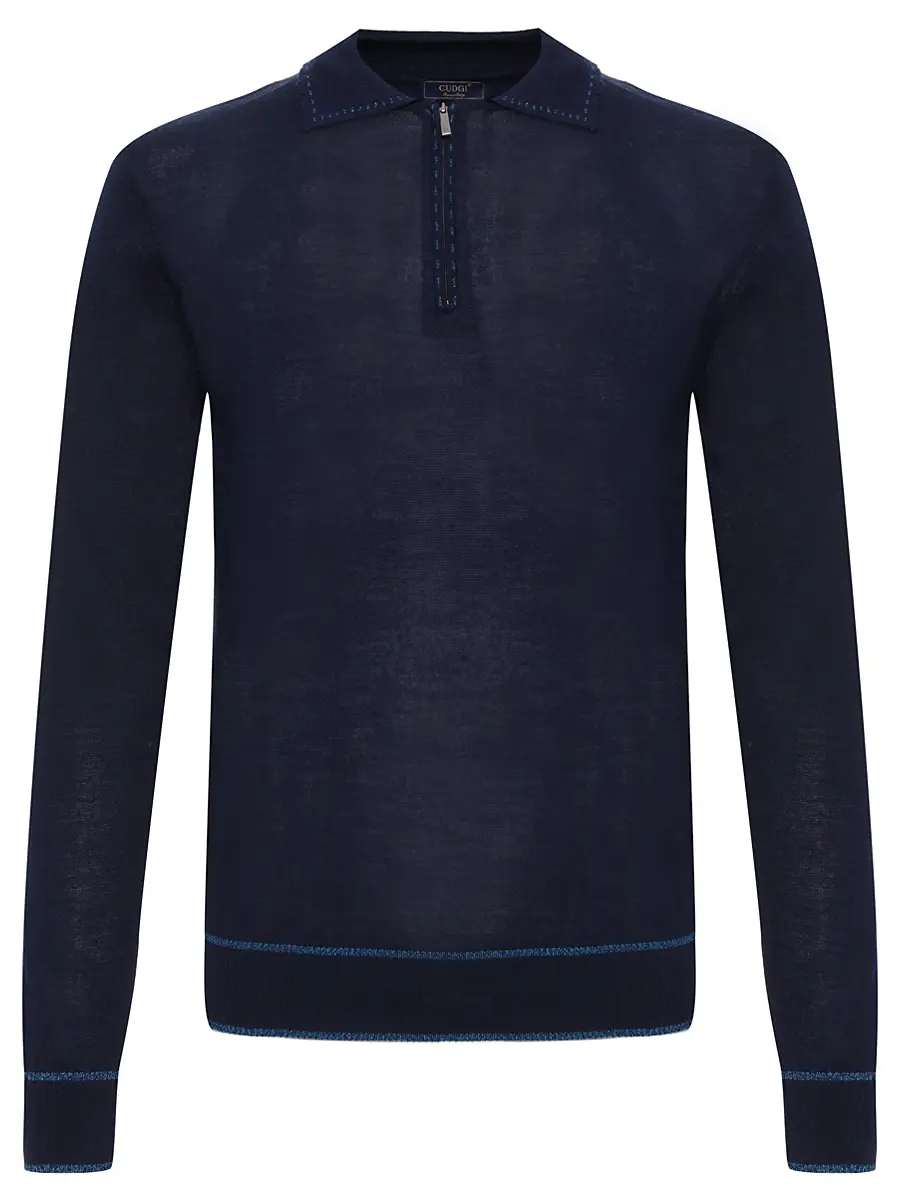 Поло из тенселя и шерсти