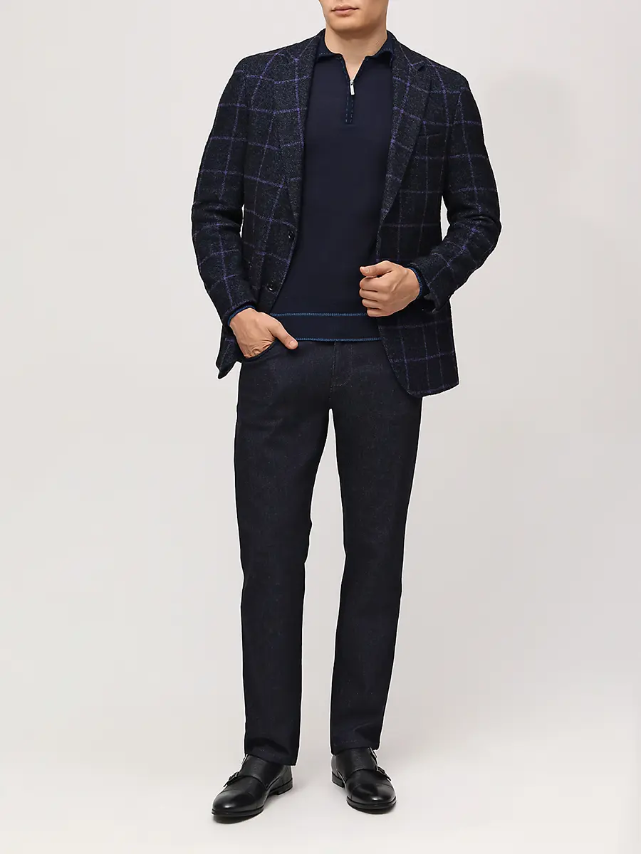 Поло из тенселя и шерсти