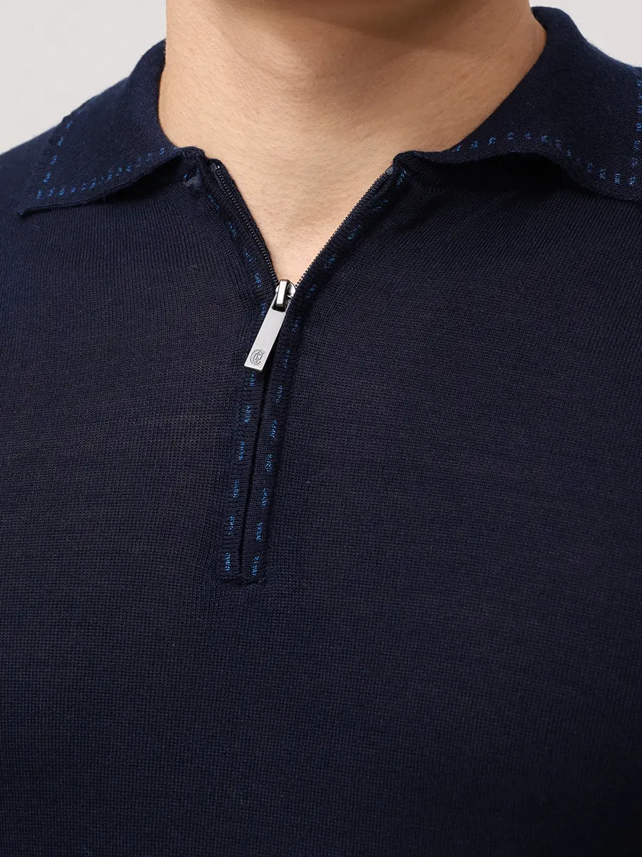 Поло из тенселя и шерсти