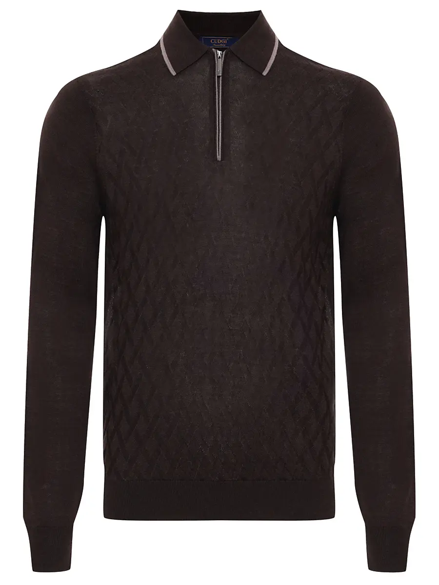 Поло из тенселя и шерсти