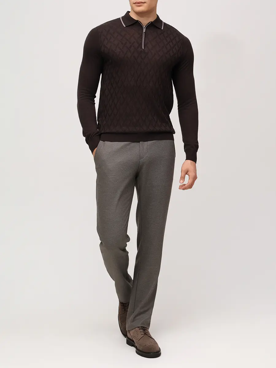 Поло из тенселя и шерсти