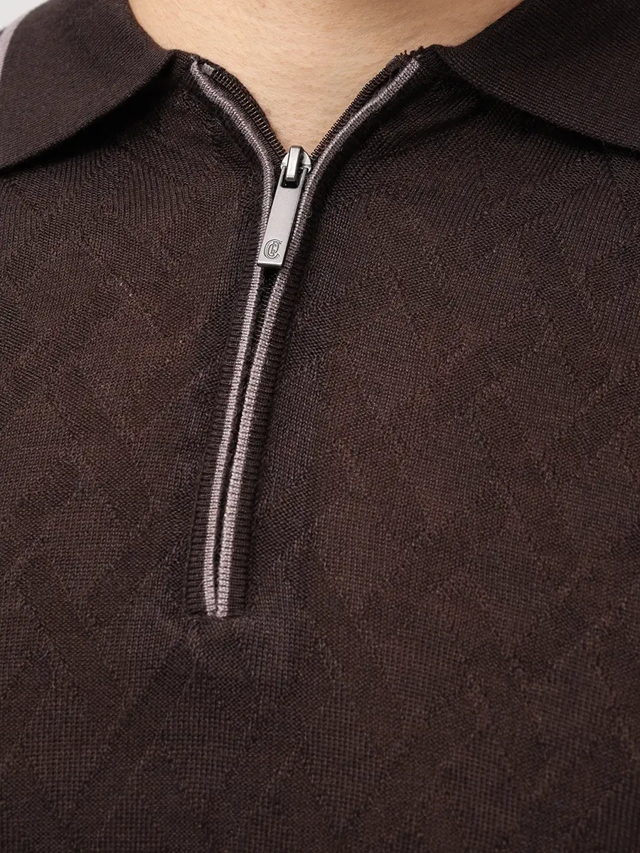 Поло из тенселя и шерсти