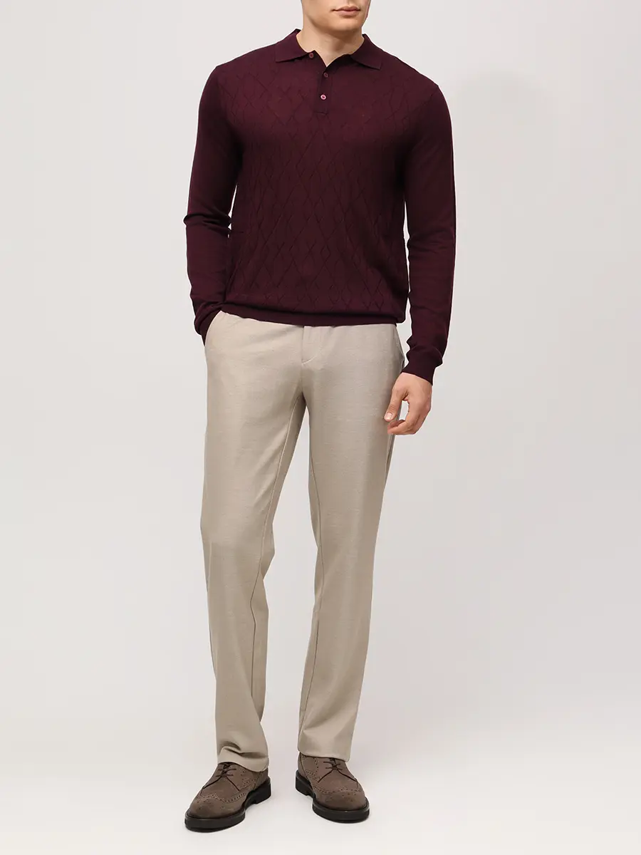 Поло из тенселя и шерсти