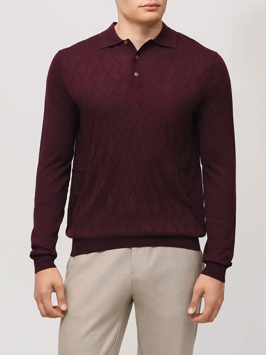 Поло из тенселя и шерсти