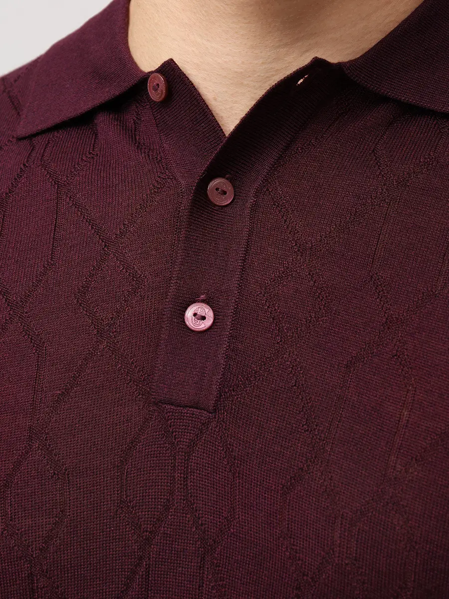 Поло из тенселя и шерсти