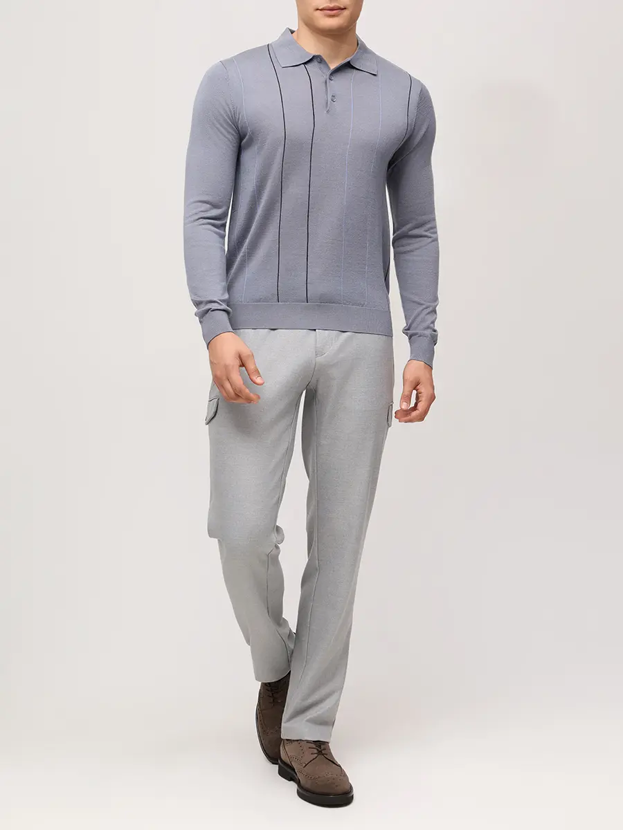 Поло из тенселя и шерсти