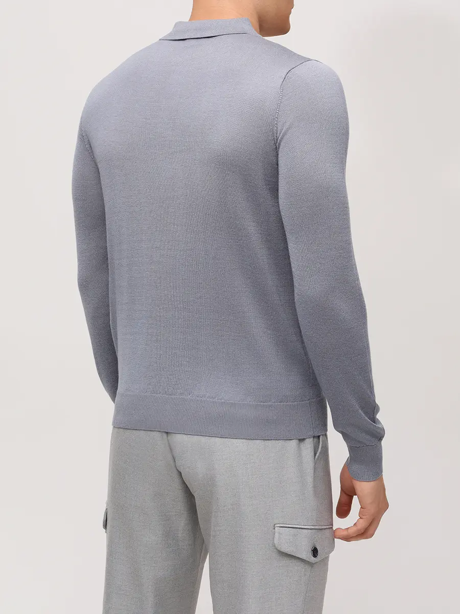 Поло из тенселя и шерсти