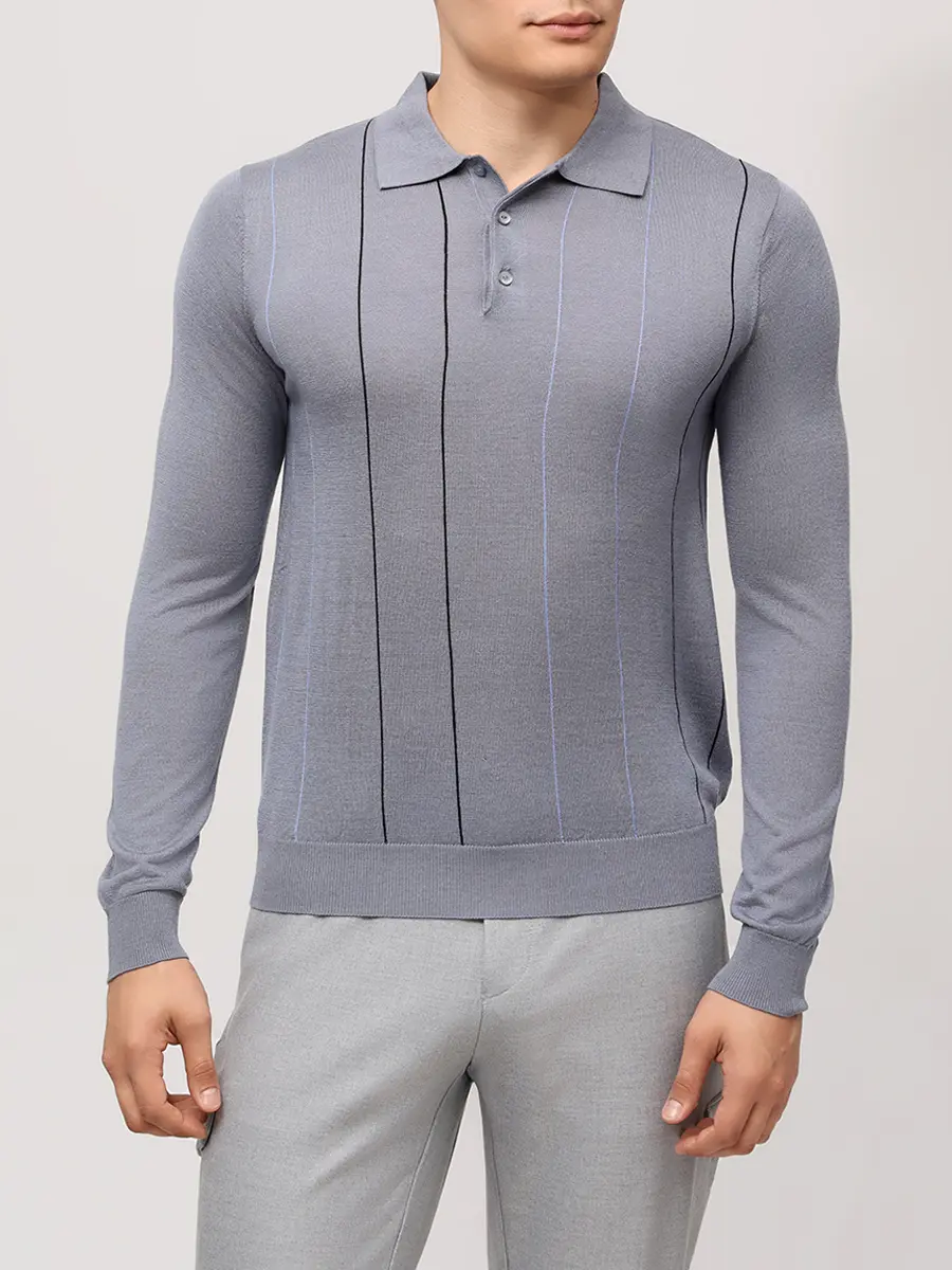 Поло из тенселя и шерсти