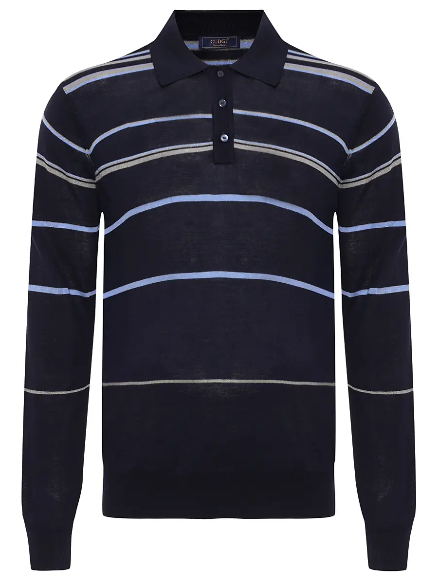 Поло из тенселя и шерсти