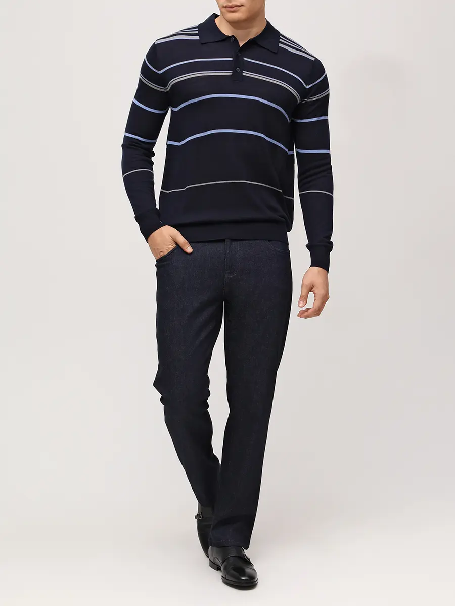 Поло из тенселя и шерсти