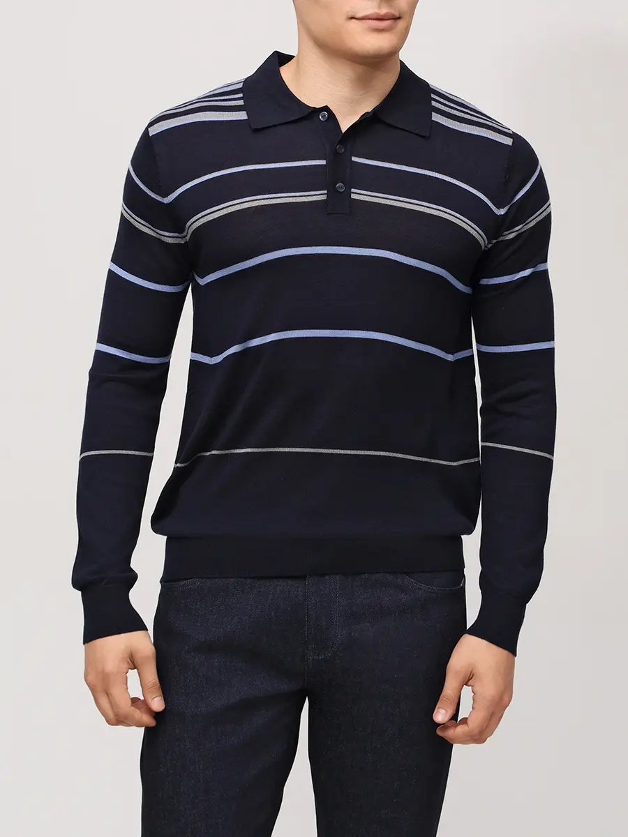 Поло из тенселя и шерсти