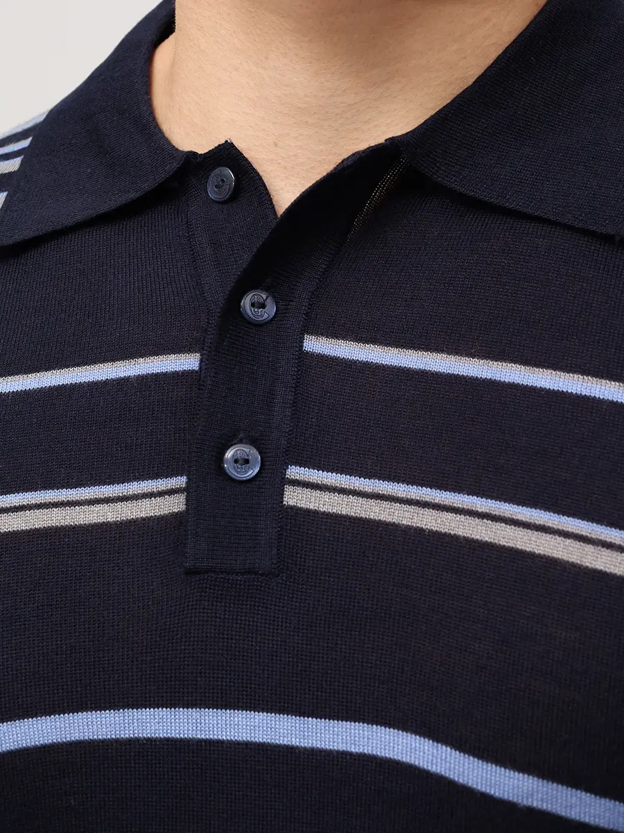 Поло из тенселя и шерсти