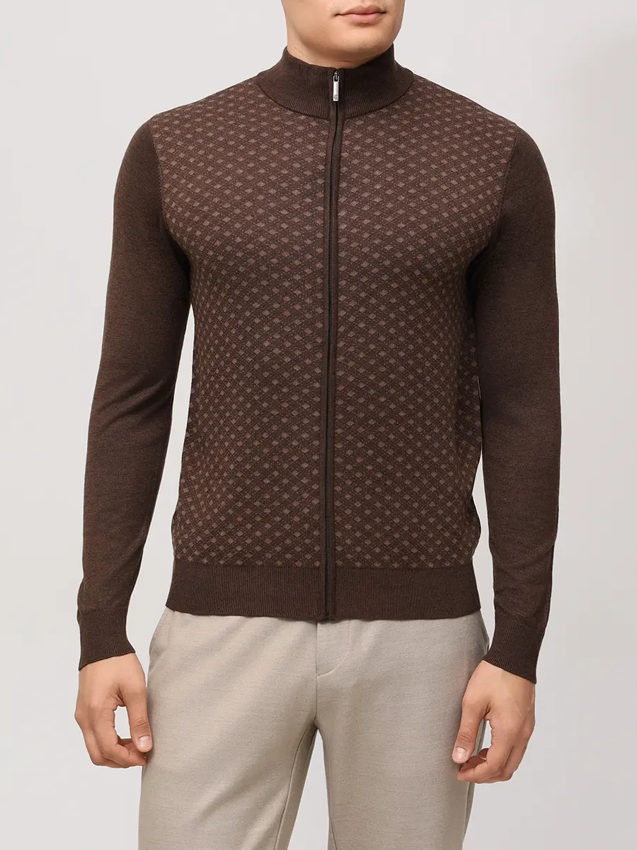 Кардиган из шерсти и тенселя