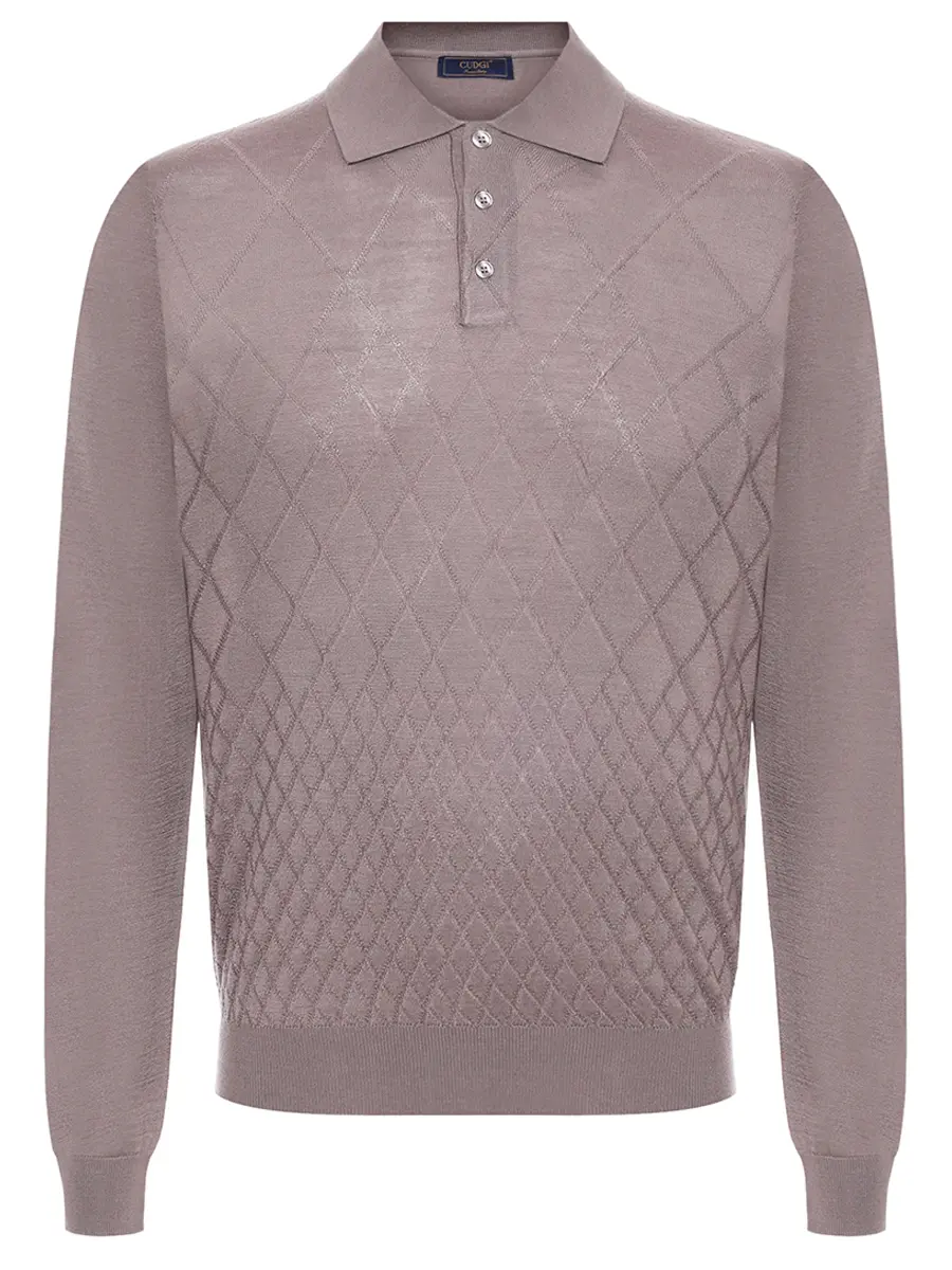 Поло из тенселя и шерсти