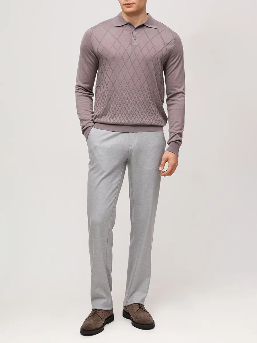 Поло из тенселя и шерсти