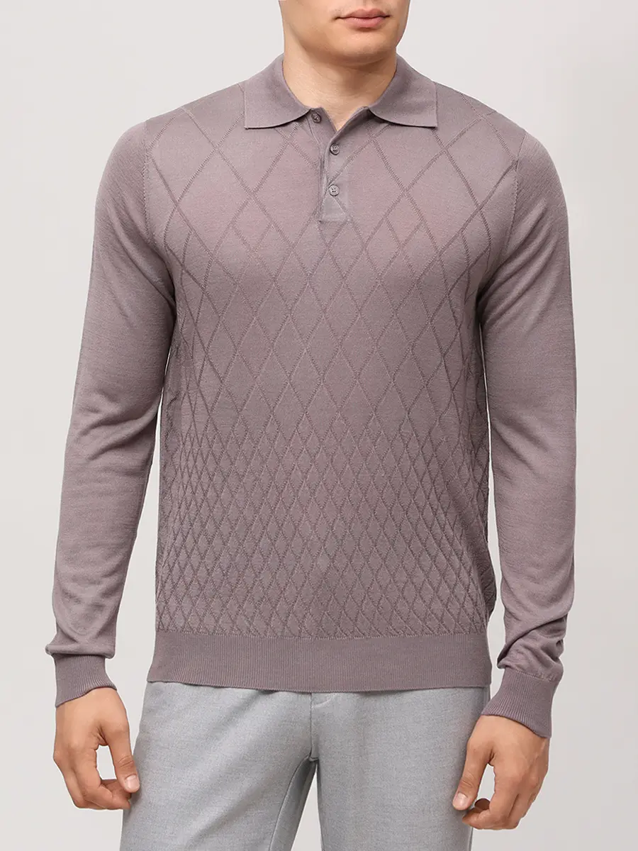 Поло из тенселя и шерсти